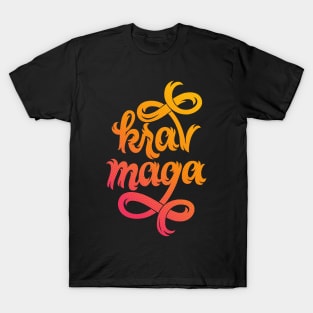 Krav Maga Jagged Colorful Script T-Shirt